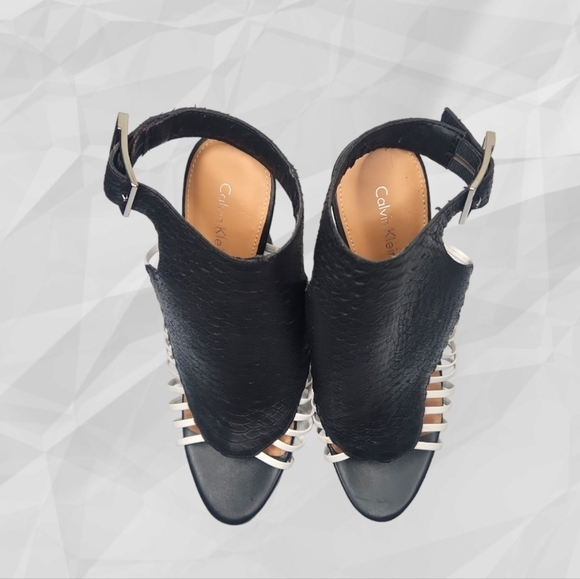 Calvin Klein Nalani Caged Heels Size 8.5 - Picture 3 of 10
